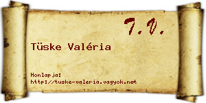 Tüske Valéria névjegykártya
